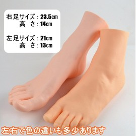 Foot Mannequin Torso Female Real Foot Model, Life-size Size (Set of Both Legs)