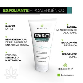 Exfoliante en crema Para piel Rosácea o delicada 60 ml Beohemp