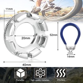 BUENTYA 2 Pcs Bicycle Spoke Wrench 6 in 1 Bike Spokes Spanner 8 Way Bicycle Spoke Tightener 14g Classic Bicycle Wheel Spoke Wrench Spoke Key Tool Bike Rim Correct Kit to Adjust Spoke for Bicycle