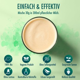 STRIVE DE-ÖKO-039 Pea Protein 100% Organic Vegan Fermented Premium Pea Protein Isolate Creamy, Well Soluble, Neutral 1 kg Organic Protein Powder with All Amino Acids Tested Quality