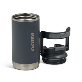 IGLOO Thermos Flask Tumbler 12, Stainless Steel Drinking Bottle, Anthracite, Leak-Proof, 0.35 L