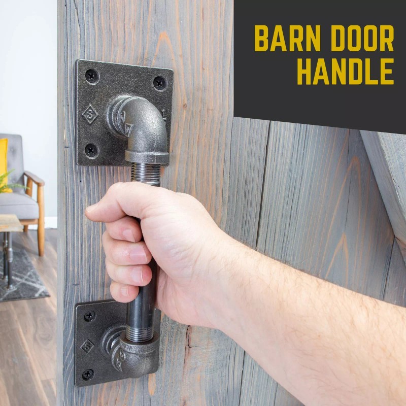 Pipe-Decor.com 1/2 in. Square Barn Door Handle ? 10.5 in.