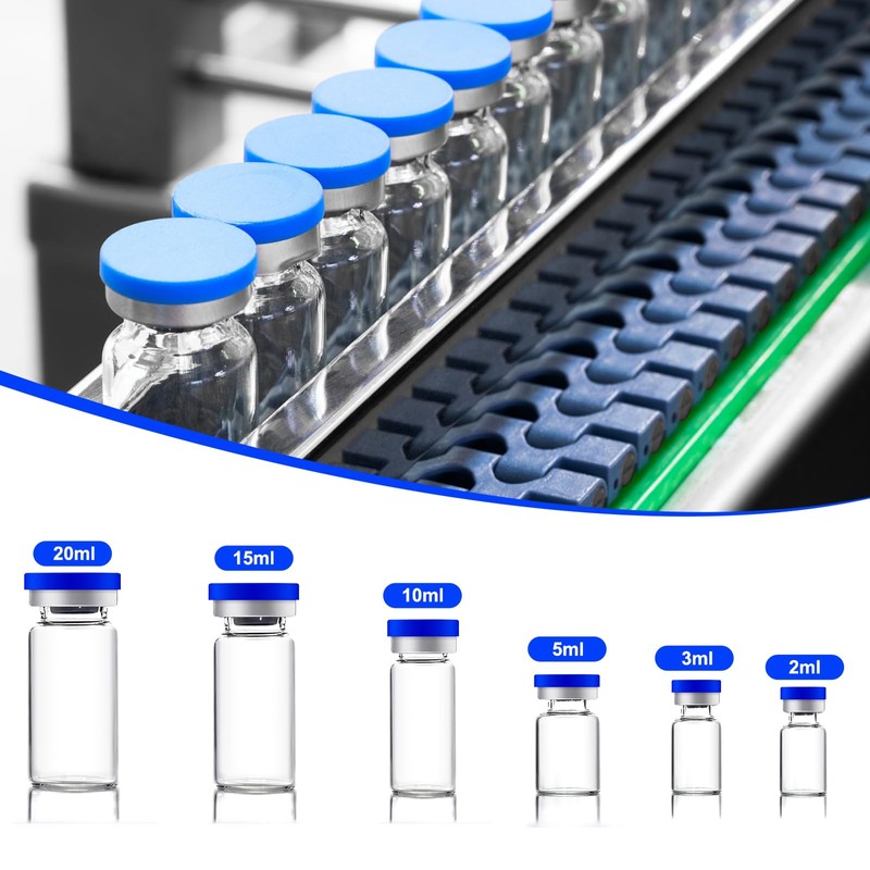 Ehoycq 3ml Sealed Vials with Self Healing Injection Port and