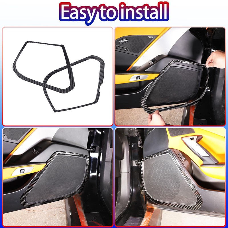 Car Side Door Speaker Trim Frame Compatible with C7 Stingray