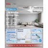 TCL 52" Low Profile Ceiling Fan with Light, Slim, White,