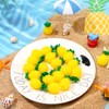 Simgoing 50 Pcs Mini Resin Pineapples Tiny Pineapple Figurines Miniature