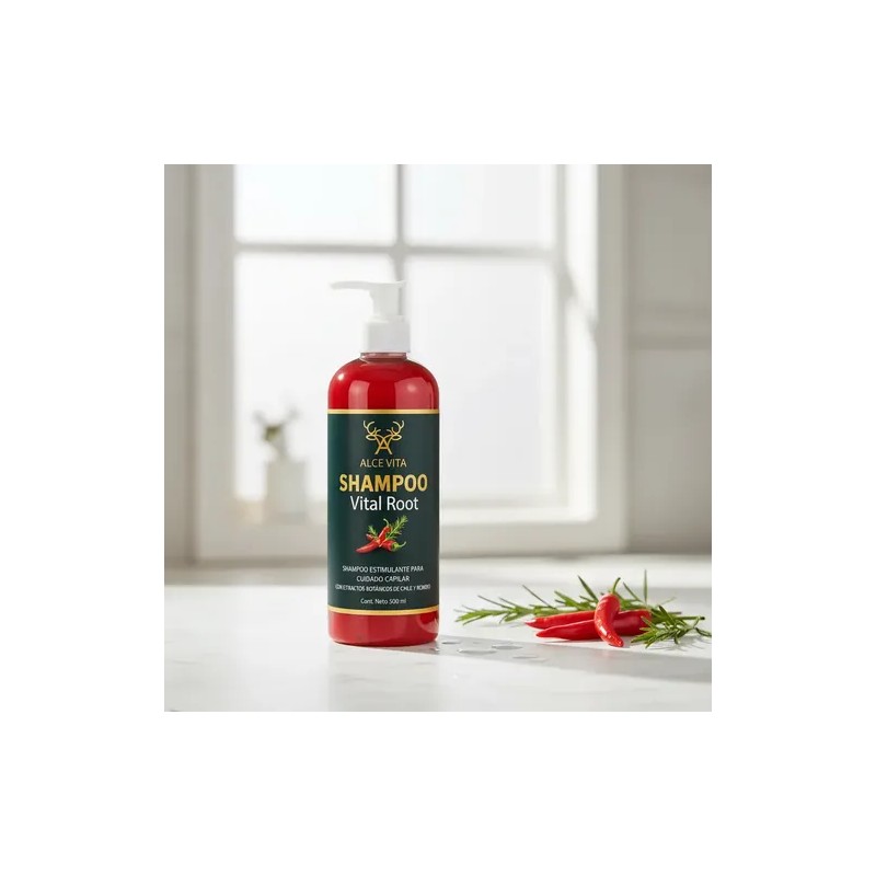 1 Shampoo Anticaída Y Crecimiento Chile Y Romero Vital Root