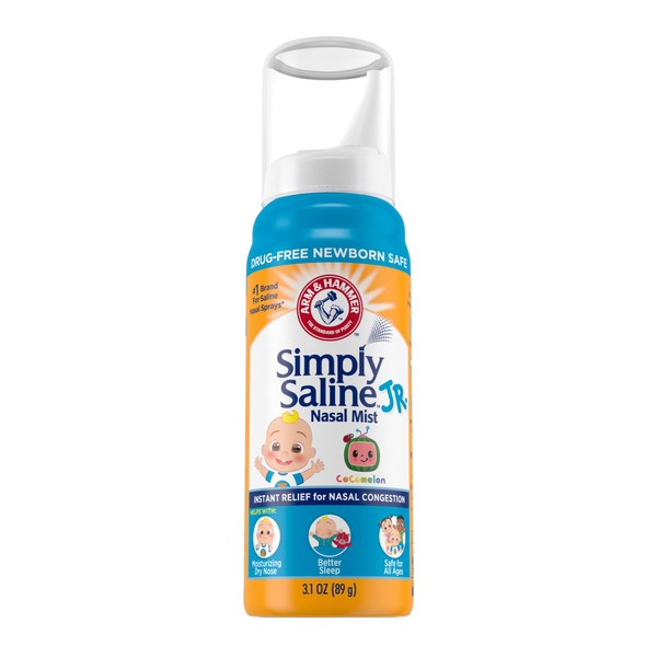 ARM & Hammer Simply Saline Baby Nasal Mist 3.1 oz- Infant Safe- Drug Free- Help Relieve Baby Congestion