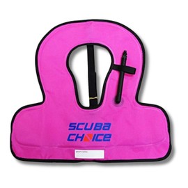 Scuba Choice Kid's Snorkel Vest with Name Box, Purple – Lightweight Adjustable Vest for Kids Up to 100 lbs with Easy Oral Inflator and Anti-Ride-Up Strap for Comfort and Safety
