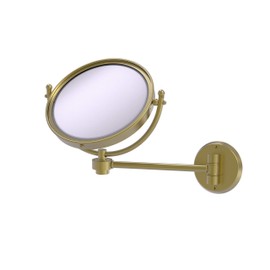 Allied Brass WM-5/4X 8 Inch Wall Mounted 4X Magnification Make-Up Mirror, Satin Brass