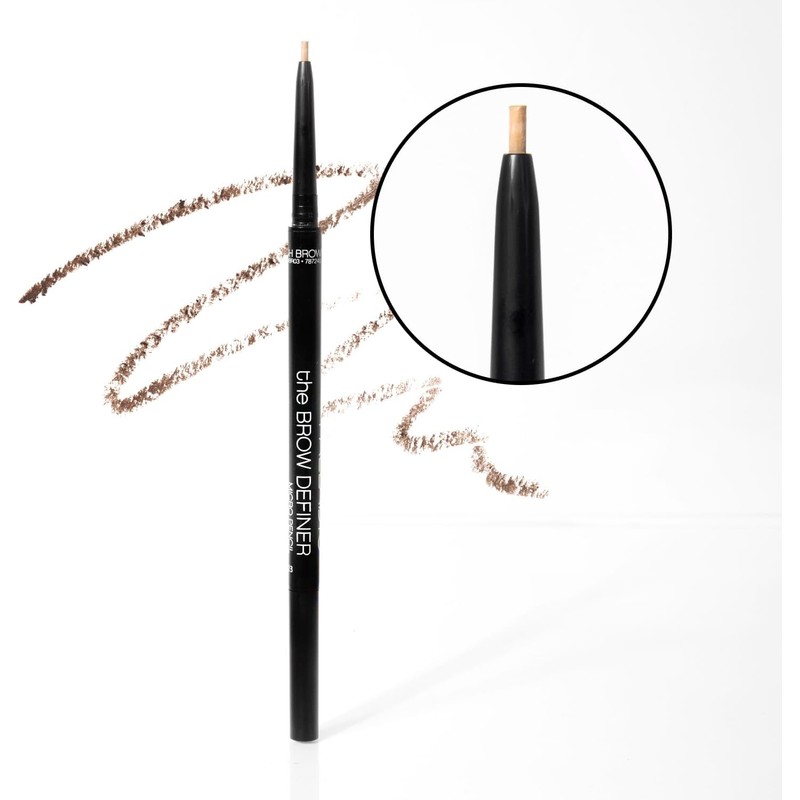 Lápiz Definidor de Cejas Palladio Retráctil Ultra Preciso, Ash Brown