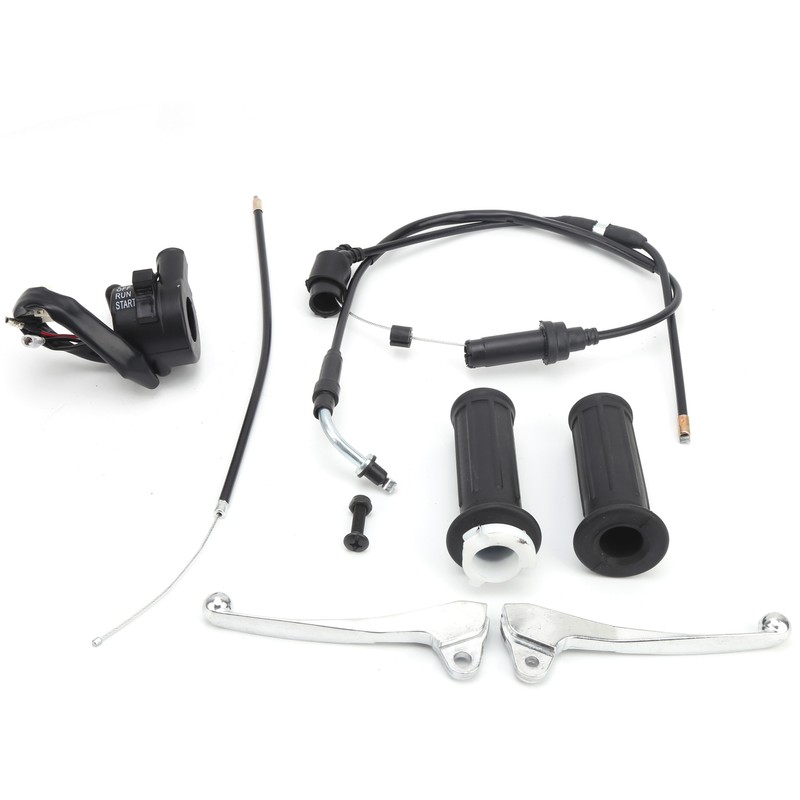 Throttle Grip Cable Brake Lever Ignition Switch Kit Fit for