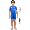 Cressi Boy's Shorty Neoprene Snorkelling Suit, Short Sleeves - Blue/Light