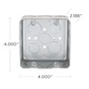 Hubbell-Raco 683 Two-Device Switch, 4-Inch. Square Box 2-1/8-Inch Deep, 1/2-Inch