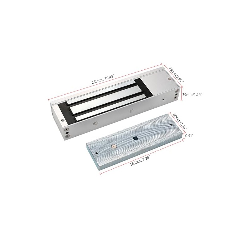 Electromagnetic Lock 1200LBS 500KG Holding Force Electric Magnetic Door Lock