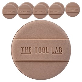 The Tool Lab Long Lasting Tension Puff Moist Round, Mocha, 10 Pieces / 더툴랩 롱래스팅 텐션 퍼프 촉촉 라운드, 모카, 10개