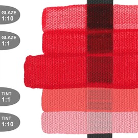 Fluid Acrylics by GOLDEN, Pyrrole Red, 32 fl. oz. Jar, Professional Acrylic Paint, Semi-Opaque