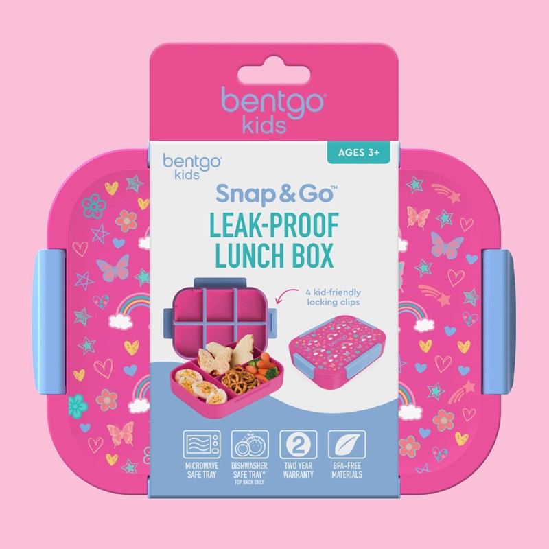Bentgo Kids Snap & Go Lunch Box - Rainbows &