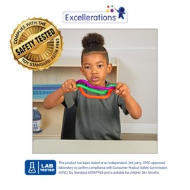 Excellerations Sensory String Fidget- Set of 12, Sensory Stretchy Strings Toys for Kids - Sensory Noodles and Fun Fidget Toy for Anxiety & Stress Relief