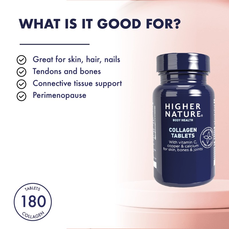 Higher Nature - Collagen Tablets - Hydrolysed Marine Collagen -