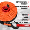 X-BULL Synthetic Winch Rope - Cable Kit -1/2" X 85ft
