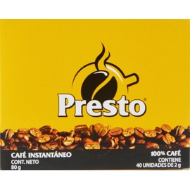 Cafe Presto Instant Coffee from Nicaragua - (40 Packets of 2gr).