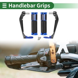 Partuto 7/8" 22mm 15/16" 24mm Motorcycle Hand Grips Cover Kit Aluminum Alloy Handlebar End Grips Blue