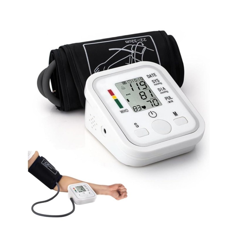 Automatic Arm Blood Pressure Monitor, 22-42 cm Cuff, Easy to