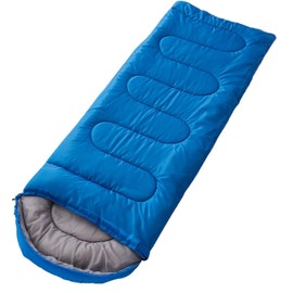 Sleeping Bag - 7' Blue Mummy Adult Envelope Style Rectangular Shape with Hood