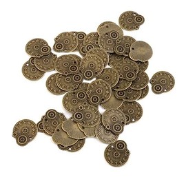 TEHAUX 50pcs Vintage Bronze Metal Steampunk Gears Charms for Jewelry Making Clock Watch Wheel Craft Accessories for Scrapbooking Necklaces and Cosplay Projects
