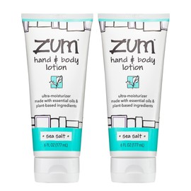 Zum Indigo Wild Hand & Body Lotion - Natural Hand Lotion for Dry Hands - Body Lotion for Women & Men - Body Moisturizers Include Shea Butter, Jojoba Oil & More - Sea Salt Scent - 6 fl oz (2 Pack)