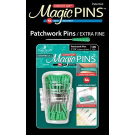 GHI 219591 Taylor Seville Magic Pins Patchwork Extra Fine-Green 100/Pkg,