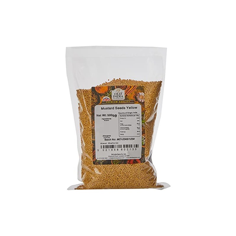 Old India Mustard Seeds Yellow 500g