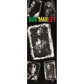 Heart Rock Bob Marley Collage Flag 53 x 150 cm