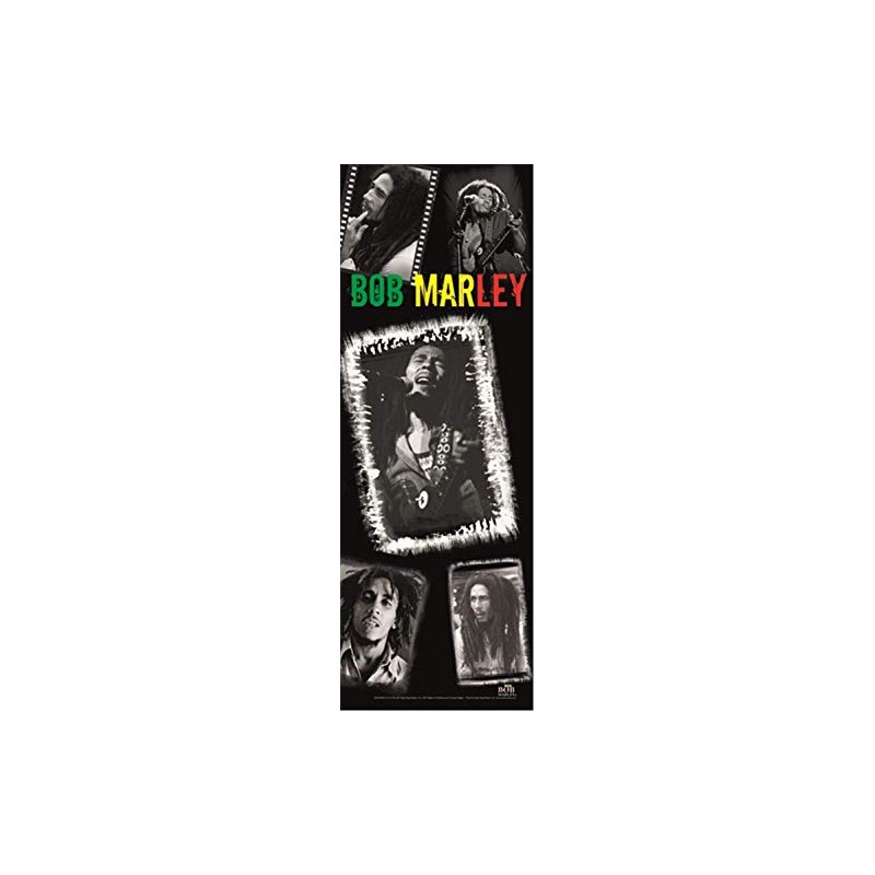 Heart Rock Bob Marley Collage Flag 53 x 150 cm