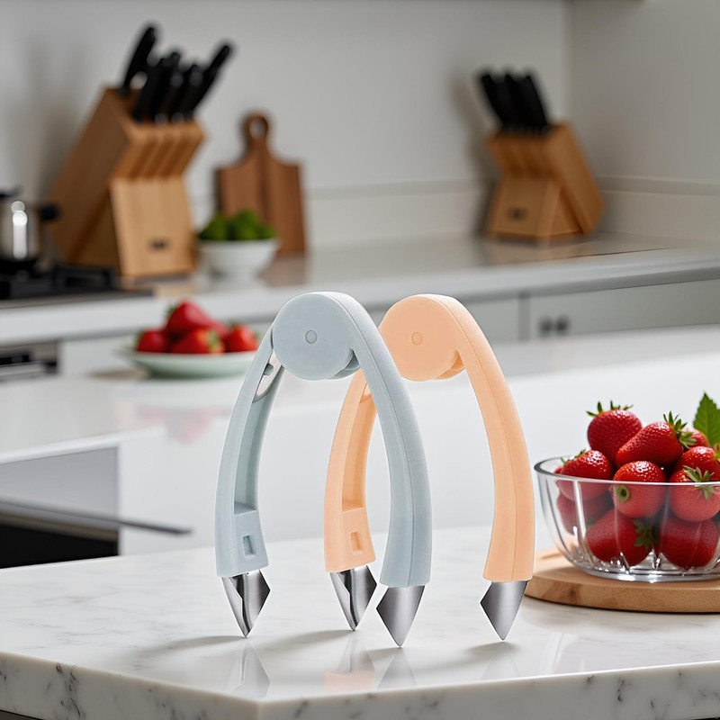 Enyolidimk 2 Pack Strawberry Huller Stem Remover Tomato Pineapple Corer
