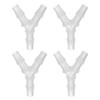 PATIKIL 2/7" Plastic Hose Barb Fitting, 4 Pack Y Shaped
