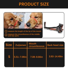 FunnAura Dog Muzzle for Small Medium Dog, Adjustable Dog Muzzles to Prevent Biting (S)