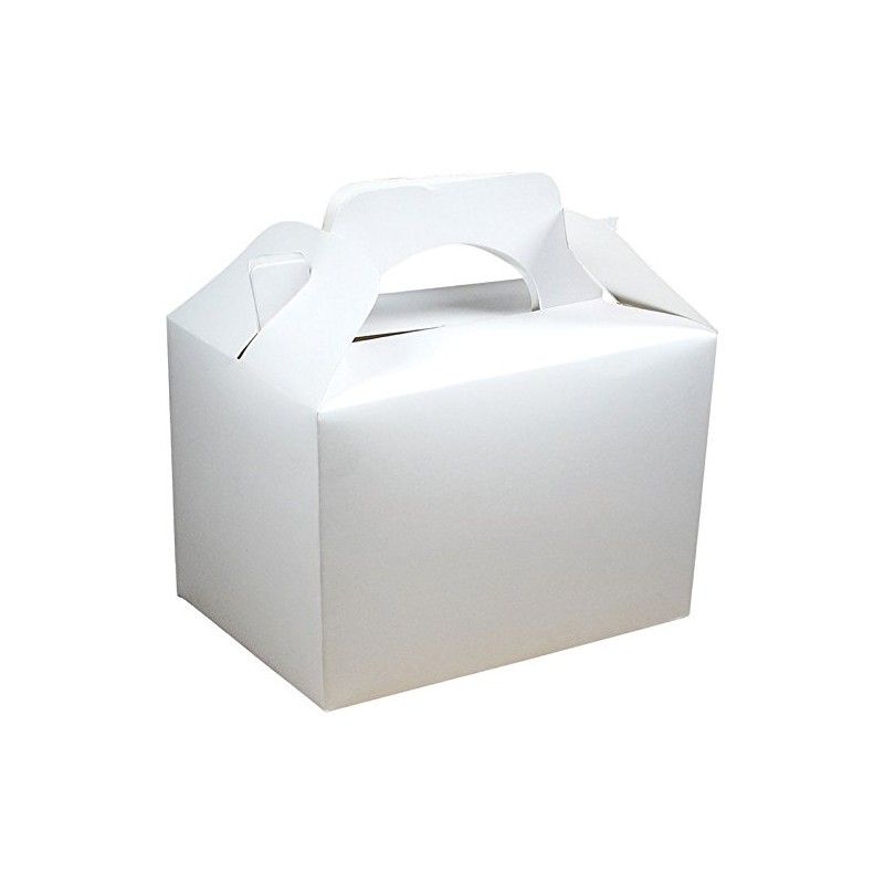 Diamante Crafts 10 Party Boxes Solid Colour Plain Cardboard Lunch