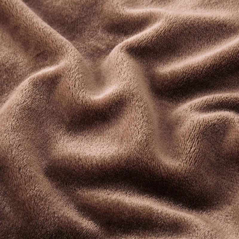MOONLIGHT20015 Fleece Blanket Throws for Sofas - 400 GSM Brown