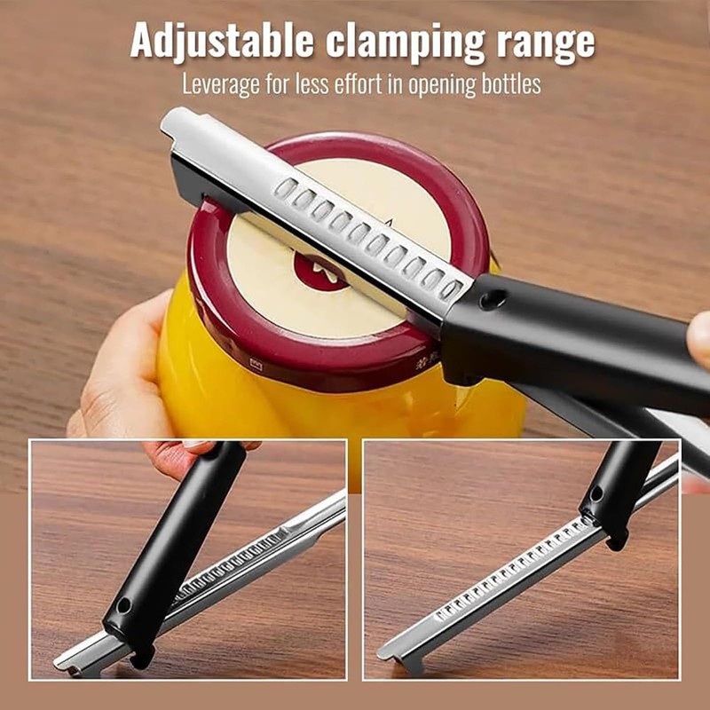 1 Pack 2 in 1 Adjustable Jar Opener for Weak