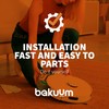 BAKUUM Accessory Set of 4 Side Brushes x3 HEPA Filter