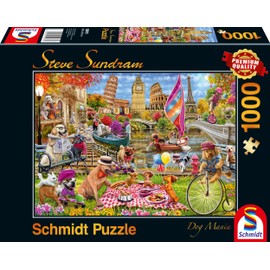 Schmidt Spiele | Steve Sundram: Dog Mania (1000pc) | Puzzle | Ages 12+