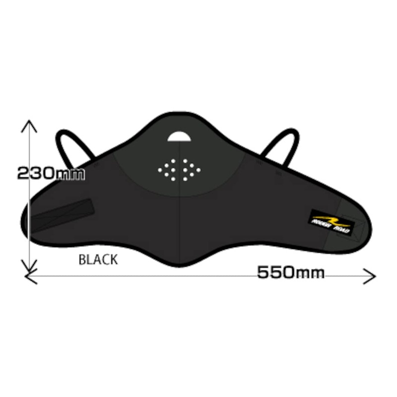 ROUGH & ROAD RR5856BK Face Mask, Half Face Mask, Black,