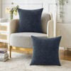 MIULEE Pack of 2 Navy Blue Throw Pillow Covers 18x18