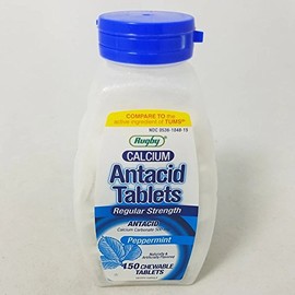 Rugby Calcium Carbonate Tablets, Mint, 500mg, 150 Count (5 Pack)