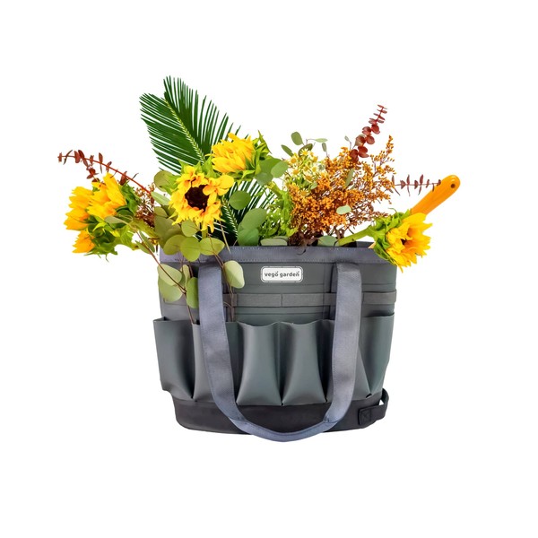 Vego Garden Tool Bag, Tote Organizer Bag with Multi Pockets