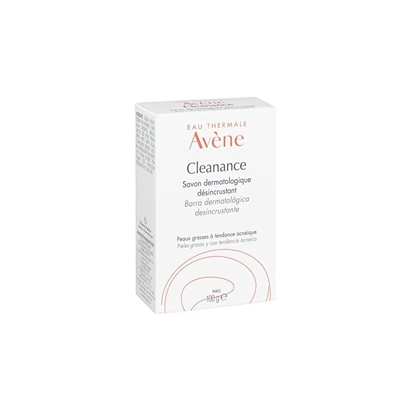Avène Cleanance, Jabón en Barra Facial, Piel Grasa, 100gr