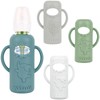 4 Pack Silicone Sleeves with Handle for Dr Brown's Glass