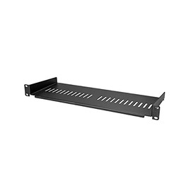StarTech.com 1U Vented Server Rack Cabinet Shelf - 7in Deep Fixed Cantilever Tray - Rackmount Shelf for 19" AV/Data/Network Equipment Enclosure with Cage Nuts & Screws - 44lbs capacity (CABSHELF1U7V)